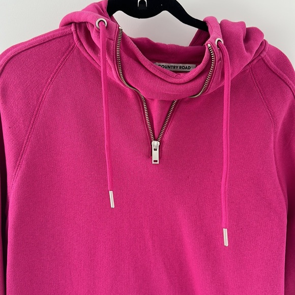 COUNTRY ROAD Bright pink hoodie - Picture 3 of 4